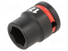 Socket: 6-angles | socket spanner,impact | HEX 17mm | 1/2" | short