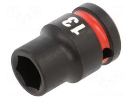 Socket: 6-angles | socket spanner,impact | HEX 13mm | 1/2" | short