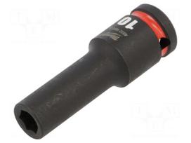 Socket: 6-angles | socket spanner,impact | HEX 10mm | 1/2" | long