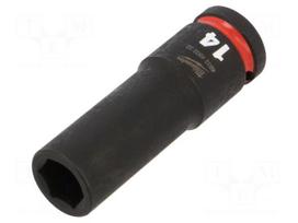 Socket: 6-angles | socket spanner,impact | HEX 14mm | 1/2" | long