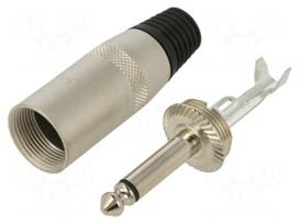 Connector: Jack 6,3mm | plug | male | mono | ways: 2 | straight | 8.8mm