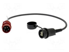 EMobility: cable | 1x0.5mm2,5x2.5mm2 | 440VAC | 11kW | IP44 | 0.96m | 16A