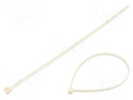 Cable tie | L: 380mm | W: 7.6mm | white | polyamide | 540N | Ømax: 106.7mm