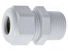 Cable gland | with long thread | PG29 | IP68 | polyamide | light grey