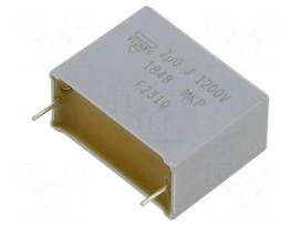 Capacitor: polypropylene | DC-Link | 2uF | 1.2kVDC | 15x25x32mm | ±5%