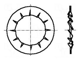 Washer | conical | M5 | D=9.8mm | h=2.25mm | spring steel | DIN 6798V
