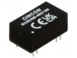 Converter: DC/DC | 10W | Uin: 18÷74VDC | Uout: 15VDC | Uout2: -15VDC