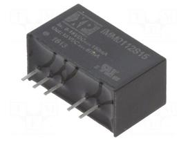 Converter: DC/DC | 1W | Uin: 9÷18VDC | Uout: 15VDC | Iout: 67mA | SIP7 | THT
