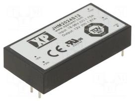 Converter: DC/DC | 20W | Uin: 18÷36VDC | Uout: 12VDC | Iout: 1670mA | THT
