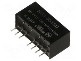 Converter: DC/DC | 3W | Uin: 4.5÷9VDC | Uout: 15VDC | Uout2: -15VDC | SIP8