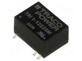 Converter: DC/DC | 1W | Uin: 10.8÷13.2VDC | Uout: 12VDC | Uout2: -12VDC