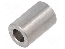 Spacer sleeve | 15mm | cylindrical | stainless steel | Out.diam: 6mm