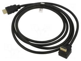 Cable | HDMI plug,HDMI plug 270° up/down | PVC | 2m | black | 30AWG