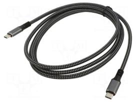 Cable | Thunderbolt 3,USB 4.0 | USB C plug,both sides | 2m | PVC
