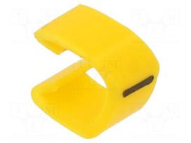 Markers | Marking: - | 4÷5mm | PVC | yellow | -30÷80°C | push-in | CLI O