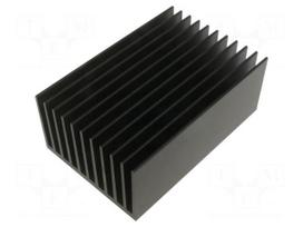 Heatsink: extruded | grilled | black | L: 150mm | W: 100mm | H: 60mm