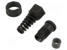 Enclosure for connectors: RJ45 | with strain relief | plastic