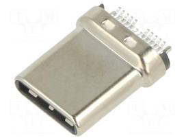 Connector: USB C | plug | on PCBs | SMT | PIN: 24 | horizontal | USB 3.1