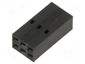 Connector: wire-wire/PCB | socket | female | SL | PIN: 6 | straight
