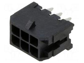 Connector: wire-board | socket | male | PIN: 6 | Micro-Fit 3.0 | 3mm | 2x3