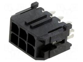 Connector: wire-board | socket | male | PIN: 6 | Micro-Fit 3.0 | 3mm | 2x3
