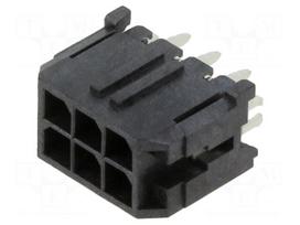 Connector: wire-board | socket | male | PIN: 6 | Micro-Fit 3.0 | 3mm | 2x3