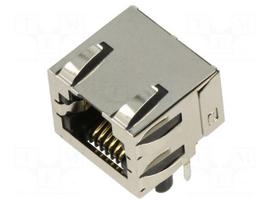 Connector: RJ12 | socket | PIN: 6 | angled 90° | on PCBs | THT | 6p6c