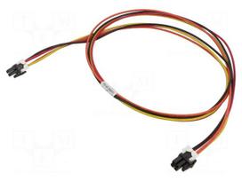 Cable | 1m | black | Plating: tinned | female | 8A | PIN: 4