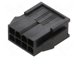 Connector: wire-wire | plug | male | PIN: 8 | crimped | black | 4.2mm