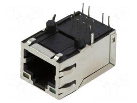 Connector: RJ45 | PIN: 8 | Cat 5,Cat 5e | shielded,with LED | 8p8c