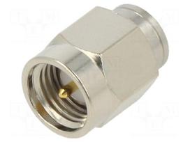 Transition: adapter | plug | straight | on PCBs | Contacts: brass | 50Ω