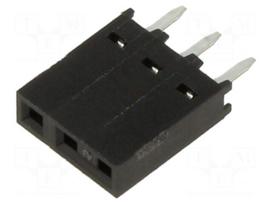 Connector: pin strips | socket | female | PIN: 3 | soldering,THT | 3A