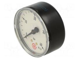 Manometer | 0÷40bar | rear connection | Thread: G 1/4" | 63mm | metal