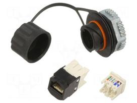 Connector: RJ45 | socket | PIN: 8 | Cat 6 | unshielded | 8p8c | IP67