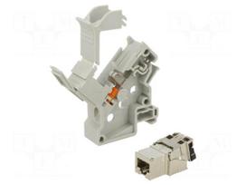 Connector: RJ45 | socket | PIN: 8 | Cat 6a | shielded | 8p8c | IDC | angled