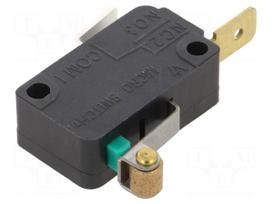 Microswitch SNAP ACTION | 1A/250VAC | with lever (with roller)