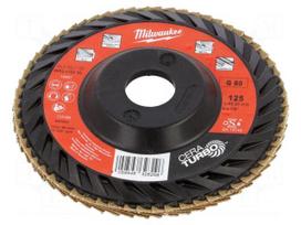 Flap grinding wheels | Ø: 125mm | Granularity: 80 | 22.22mm
