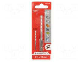 Drill bit | Ø: 4mm | L: 45mm | tungsten carbide | Drill Bit: impact