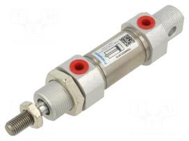 Round cylinder | Piston diam: 25mm | Piston stroke: 10mm | 1÷10bar