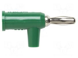 Laboratory connector: 4mm banana | plug | 15A | 60VDC | green | 10pcs.