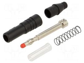Laboratory connector: 4mm banana | plug | 32A | 30VAC | 60VDC | black