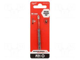Screwdriver bit | Pozidriv® | PZ1 | Kind: impact | Overall len: 90mm