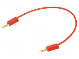 Test lead | 60VDC | 30VAC | 10A | banana plug 2mm,both sides | red