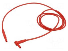Test lead: single | 10A | banana plug 2mm,angular banana plug 2mm