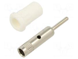Laboratory connector: 4mm banana | socket | 30VAC | 60VDC | 25A | white