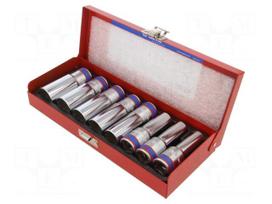 Socket: 12-angles-set | socket spanner | 1/2" | 8pcs.