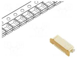 Connector: FFC/FPC | SMT | 50V | 500mA | Easy-On | PIN: 8 | Mat: polyamide