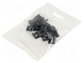 Flexible mounting plate Z | black | 20pcs | stainless steel