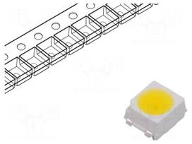 LED | white cold | SMD | PLCC2 | Case (mm): 3528 | 715÷1800mcd | 120°