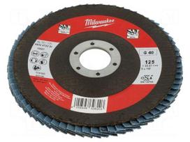 Flap grinding wheels | Ø: 125mm | Granularity: 40 | 22.22mm